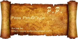 Pess Petúnia névjegykártya